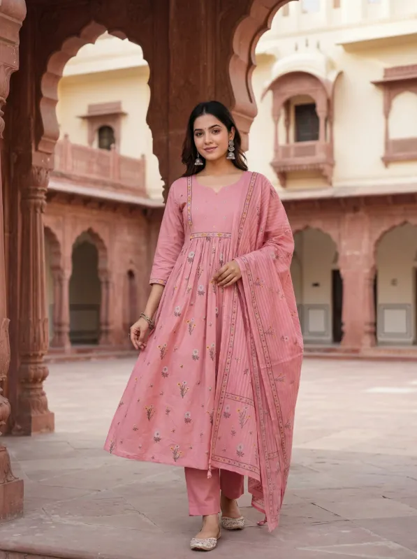 3pcs Set Kurti + Pant + Dupatta